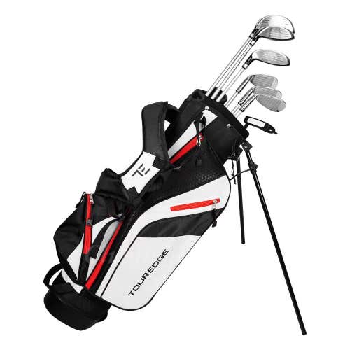 NEW Tour Edge Max-J Red 7-Piece Complete Golf Club Set w/ Stand Bag