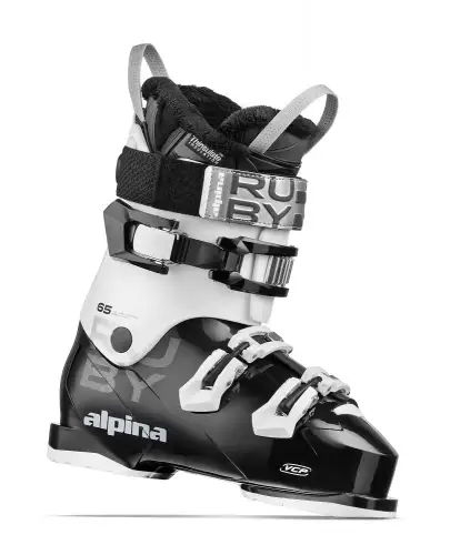 NEW Alpina Ruby 65 Heat Ski Boots - Black / White / 24.5
