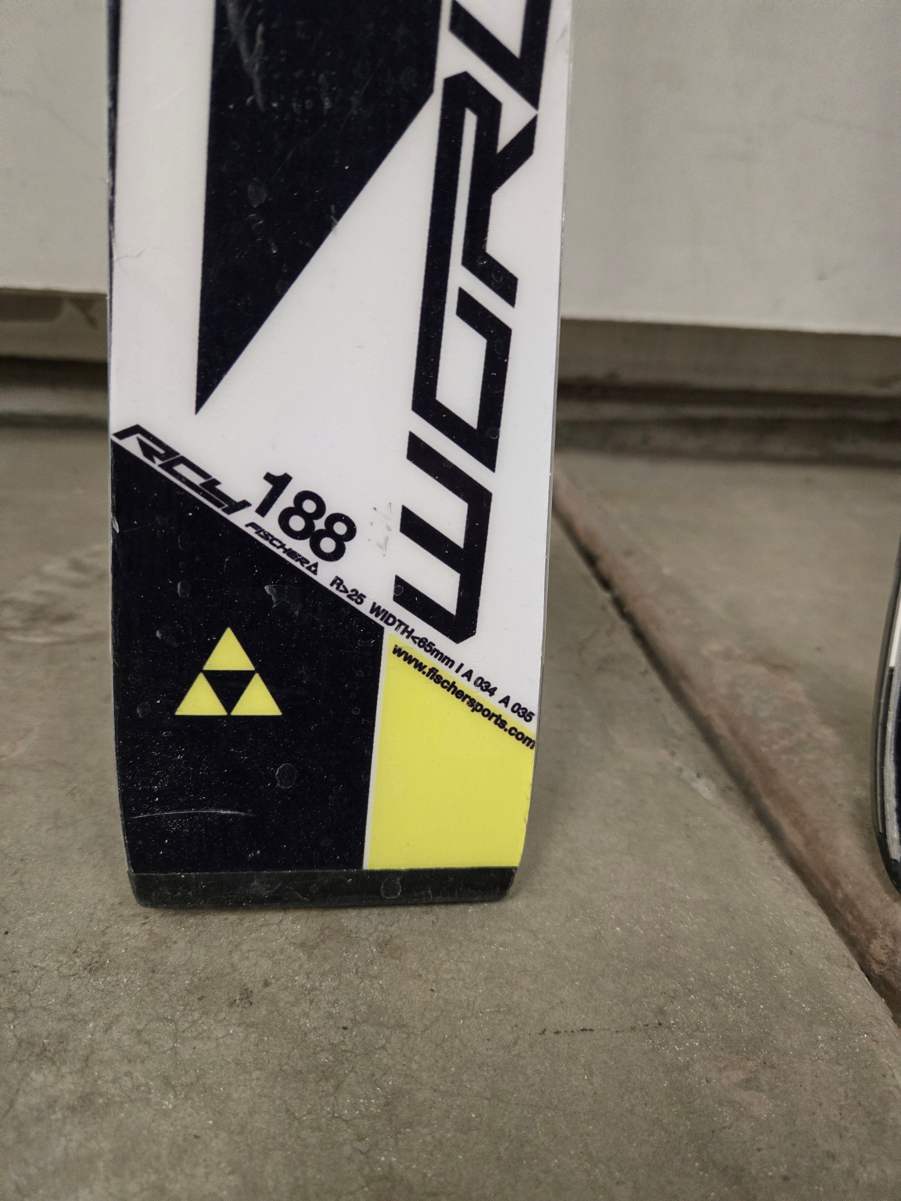 Unisex Fischer 188 cm Racing RC4 WC GS Skis With Bindings Max Din