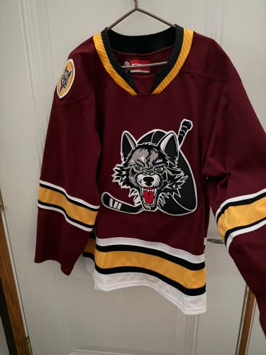 Chicago Wolves CCM Authentic Quicklite AHL Jersey Size 52 Made in Canada