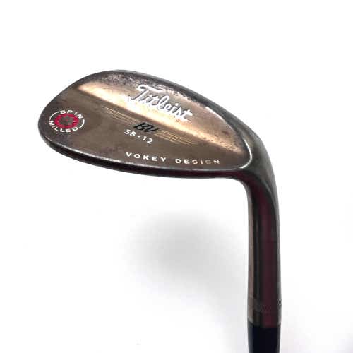 Titleist Vokey Spin Milled Oil Can 2009 Lob Wedge LW 58* 12 Bounce Vokey RH