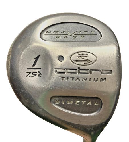 Cobra Ti BiMetal Gravity Back Driver 7.5* RH Stiff Graphite 44.5" New Jumbo Grip