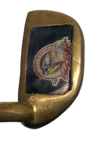 Rusty Wallace 25 Years In Racing Brass Mallet Putter 34" RH Heel Shaft Good Grip