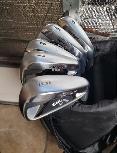 Callaway Apex DCB 21 RH 6-PW Iron Set R-Flex Tensei Blue Graphite Shaft (Used)