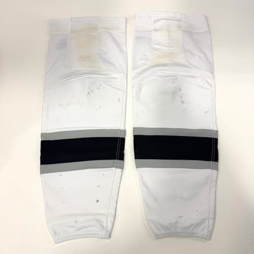 Used White LA KINGS Adidas Socks | Senior XL | Anze Kopitar