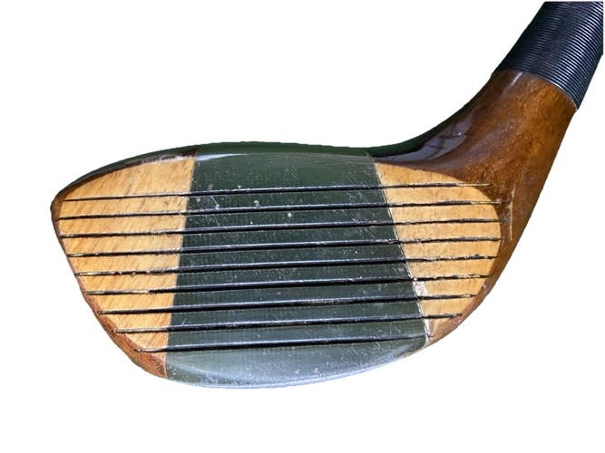 Joe Powell Classic Glass Trac Persimmon Driver 1-Wood Stiff Steel RH HC Grail