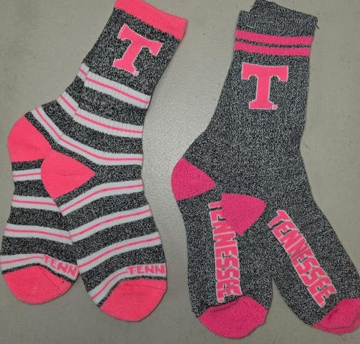ST34 Mens NCAA TENNESSEE VOLUNTEERS Crew Socks Lot of 2 Pair MEDIUM New