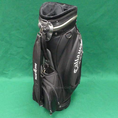 Callaway Great Big Bertha II Black 6-Way Golf Staff Cart Bag w/ Raincover
