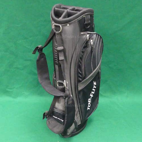 Top Flite Black/Grey 6-Way Golf Cart Bag (No Raincover)
