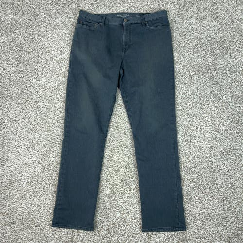 Banana Republic Jeans Mens 36x34 Gray Traveler Slim Fit Stretch Denim Pants