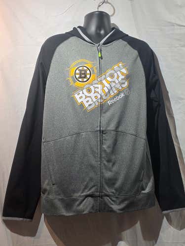 Boston Bruins Reebok Center Ice Full-Zip Hoodie Medium M