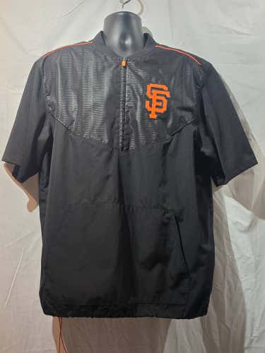 San Francisco Giants Majestic Authentic Cool Base 1/4 Zip Jacket Large L NWOT
