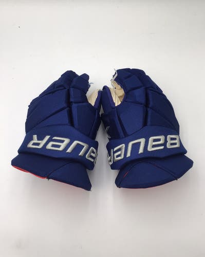 Toronto Maple Leafs Reverse Retro Pro Stock Bauer Vapor X Gloves 14" Lehtonen (New)