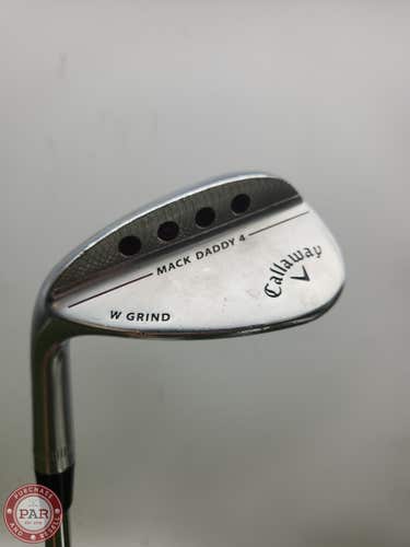 LEFTY 2018 CALLAWAY MACK DADDY 4 PLATINUM CHROME WEDGE 54*/12W STIFF TT DYNAGOLD