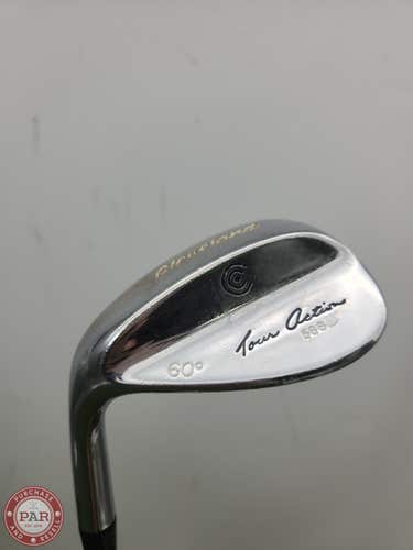 LEFTY CLEVELAND 588 TOUR CHROME WEDGE 60* REG H.E.T. STEEL 34.5" GOOD