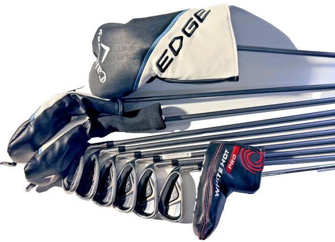 Callaway Edge Graphite Complete Set Mens 10 Clubs Driver 3W Hybrid + Putter RH (