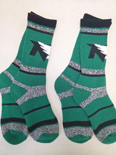 ST19 Mens NCAA NORTH DAKOTA STATE BISON Crew Socks Lot of 2 Pair LARGE New