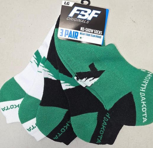 ST25 Mens NCAA NORTH DAKOTA STATE BISON Crew Socks Lot of 3 Pair LARGE New