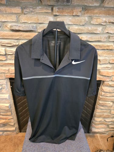Used Black Large Men's Golf Dri-FIT Nike Shirt (Used)