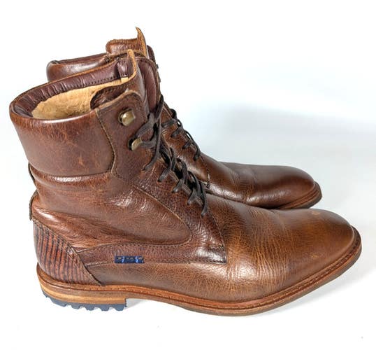 Floris Van Bommel Brown Leather  Ankle Boots Chukka Fleece Lined Men's Size: 7 H