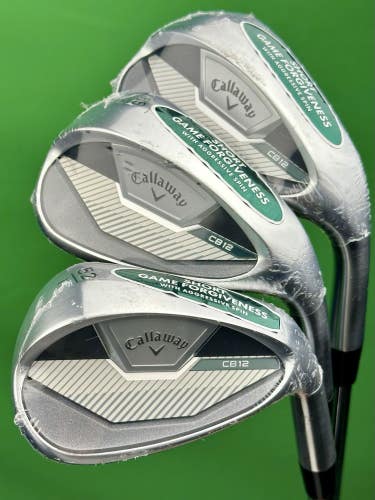 Callaway 2026 CB 12 Wedge Set 52-12, 56-14, 60-12 GW SW LW Steel Right Hand NEW!