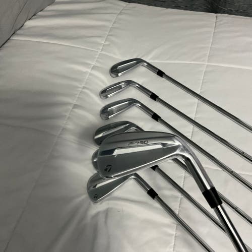 Men's 2025 TaylorMade P-790 Right Handed Iron Set Stiff Flex Steel Shaft (New)