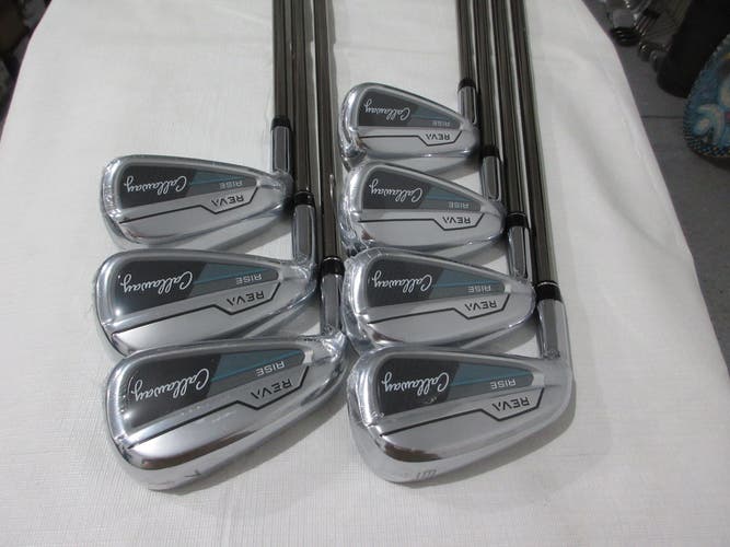 Left-Handed Callaway Reva Rise Iron Set - 6-PW, AW, SW - Ladies Graphite - NEW