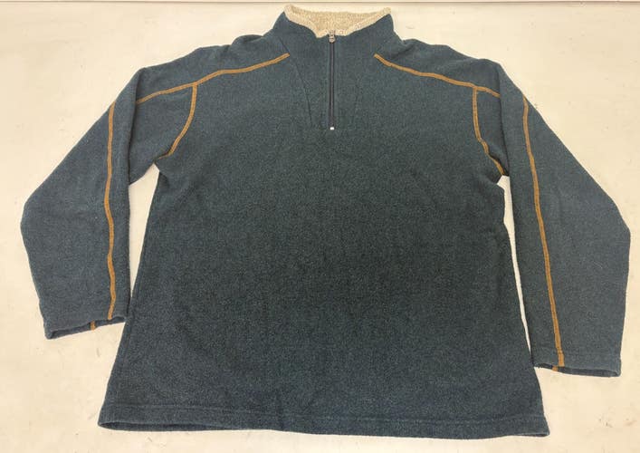 KUHL Blue 1/4-Zip Alfpaca Fleece Mock Neck Pullover Men's XXL Fast Shipping