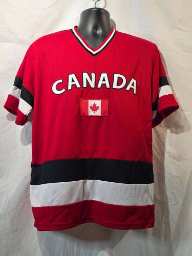 Snowcap Team Canada Hockey Style V-Neck Shirt Jersey - Men's Large