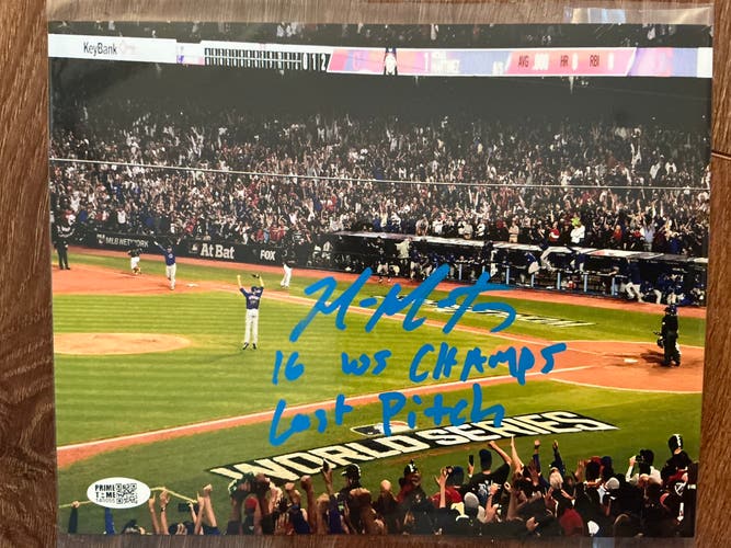 Mike Montgomery Autographed Signed 8x10 Photo 16 WS Champs Last Pitch Cubs COA
