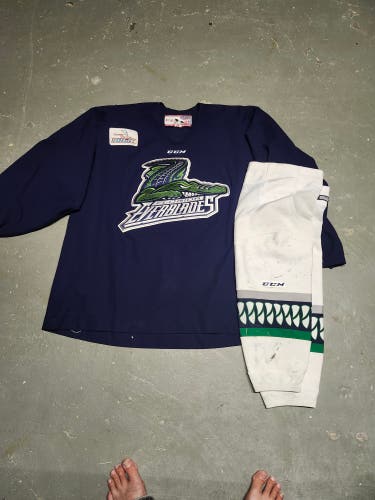 Florida Everblades CCM Practice jersey and game socks.