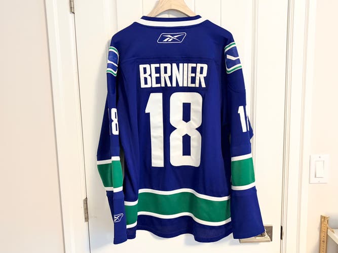 Authentic Reebok Vancouver Canucks Steve Bernier Blue Orca Jersey Size Large