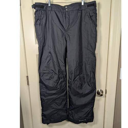 Columbia Mens Omni-Tech Waterproof Snow Pants Black XXL Regular Ski Snowboard