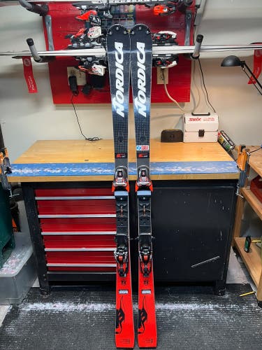 Nordica 165 cm Racing Dobermann SL WC Skis With Bindings Max Din 18 (Used) A