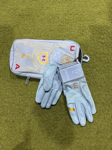 UA UNDER ARMOUR YARD KING OF DIAMONDS BASEBALL BATTING GLOVES, 1389033-465, NEW