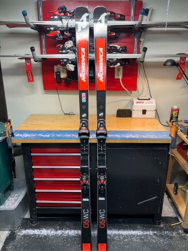 Nordica 183 cm Racing Dobermann GS WC Skis With Bindings Max Din 16
