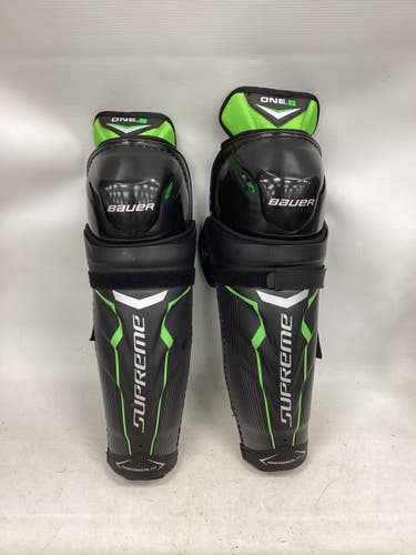 Used Bauer SUPREME ONE.6 Senior Shin Guards Black 15" 11851-S000054013