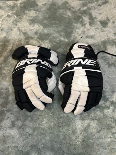 Black 10" Brine Trident Lacrosse Gloves (Used)