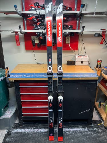 Nordica 188 cm Racing Dobermann GS WC Skis With Bindings Max Din 16