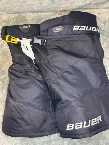 Black Intermediate Medium Bauer Supreme 3S Pro Hockey Pants (Used)