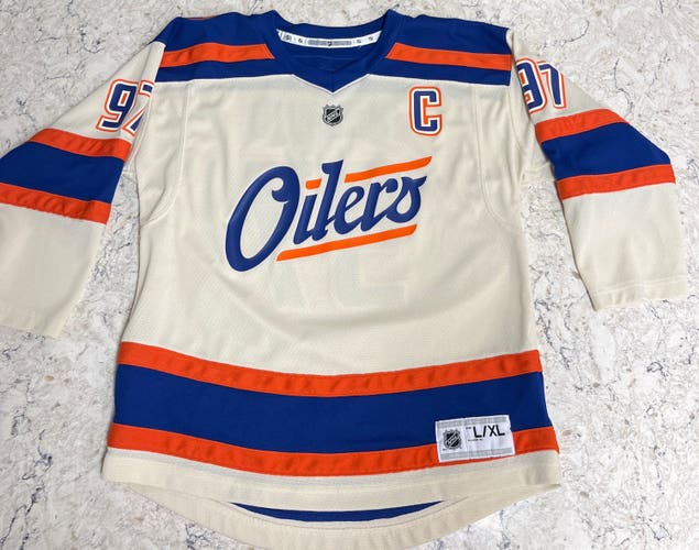 Connor McDavid #97 Edmonton Oilers Jersey – Youth L/XL