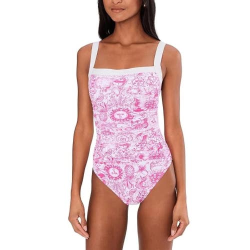 Lilly Pulitzer Keon One Piece Swimsuits Womens 10 Pink Body Shirring GBO4544