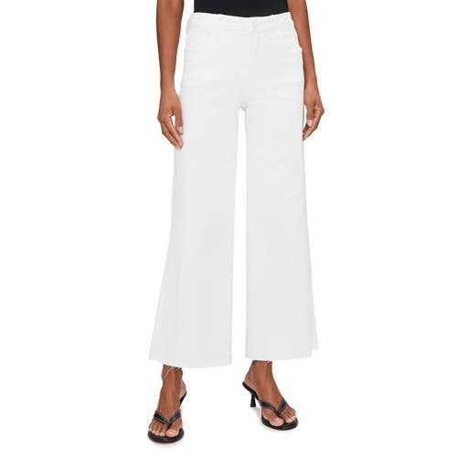 KUT from the Kloth Meg Jeans Women's 4 White Stretch High Rise Wide Leg GBO4562