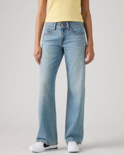 Levi's Superlow Loose Jeans Women 33x32 Blue Denim Low Rise Straight Leg GBO4553