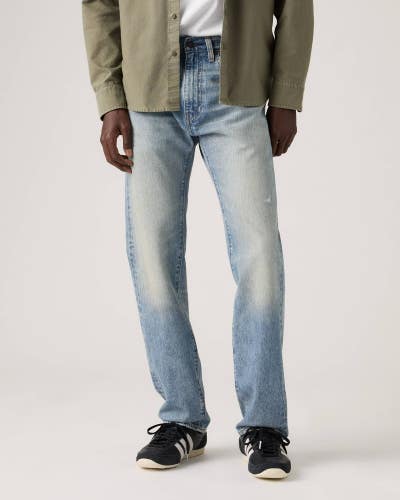 Levi's 505 Jeans Men's 34x30 Blue Selvedge Denim Light Wash Straight Leg GBO4551