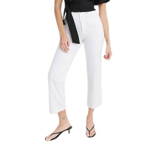 Levi's Ribcage Straight Ankle Jeans Womens 28x27 White Cotton Stretch GBO4549