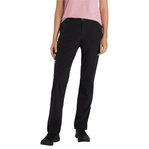 Arc'teryx Gamma Pants Women's 12 Black Softshell Webbing Waistband Hiking DAC289