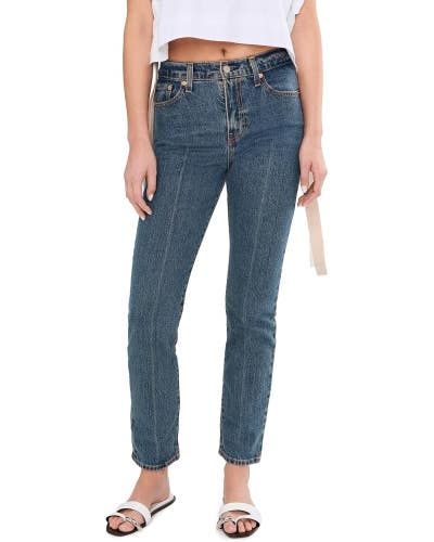 Levi's Premium Wedgie Jeans Women's 32X30 Blue Denim Stretch Straight Leg DAC270