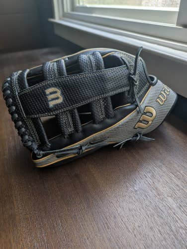 Wilson A2K 1799 Outfield Glove 12.75" LHT Black/Gray Excellent Condition