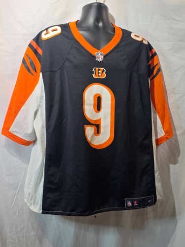 Nike Cincinnati Bengals Joe Burrow #9 Game Jersey - Black - Men's 3XL